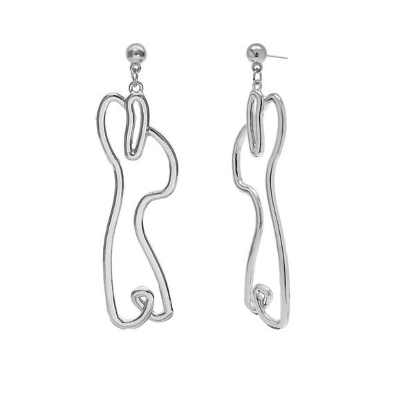 Last Pair ❤️ Dancing Figure Earrings Abstract - Picture 4 of 8